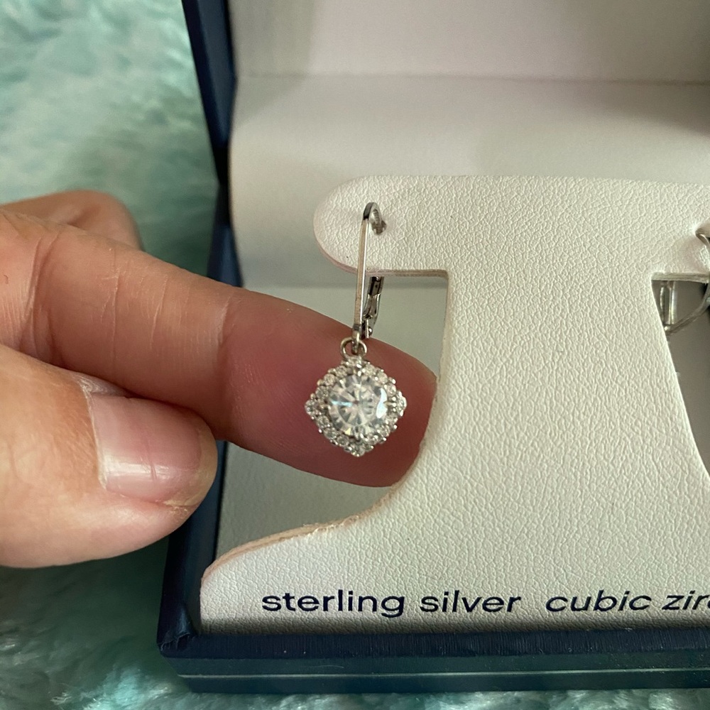 Silverworks cubic zirconia earrings